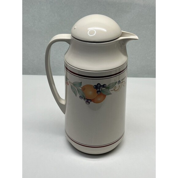 Vintage Corning Ware Corning Thermique 1 Quart Carafe Pitcher Fruit - Pre Owned - Picture 2 of 6